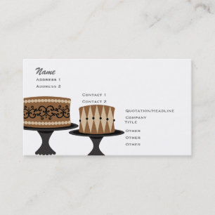Decadent Chocolate Cakes Business Card