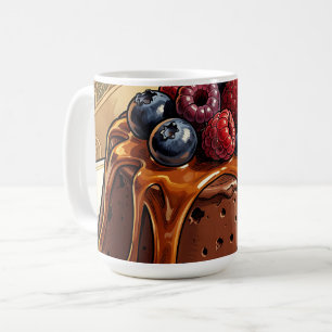 Decadent Chocolate Caramel Berry Cake Coffee Mug