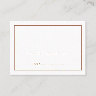 Decadent Deco elegant red wedding place card