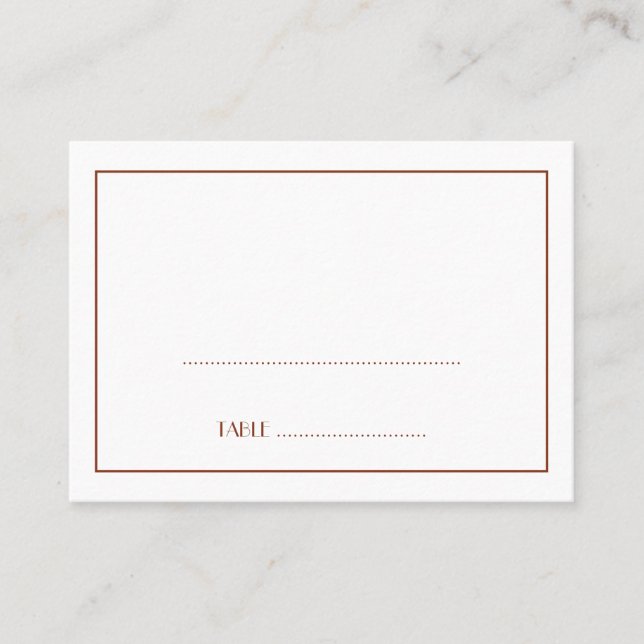 Decadent Deco elegant red wedding place card (Front)