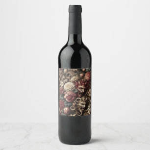 Decadent Devilry – Gothic Baroque Wine Label