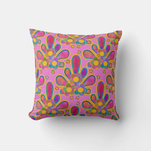 Decadent Guilded Retro Watercolor Ploomf at Sunset Cushion