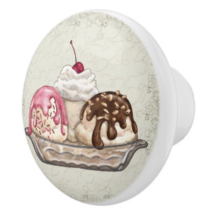 Decadent Neopolitan Ice Cream Sundae Drawer Pulls