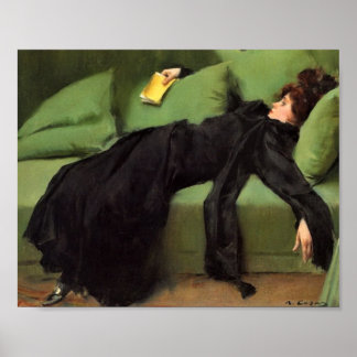  Decadent Young Woman After The Dance  Ceramic Til Poster