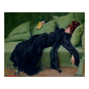 Decadent young woman. After the dance Poster