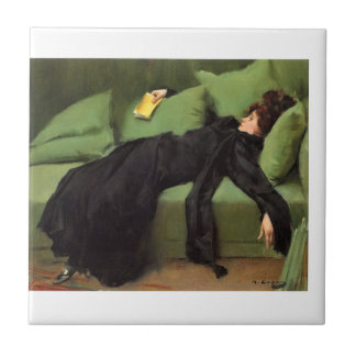  Decadent Young Woman After The Dance  Tile