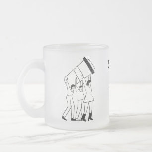 Decaf? No thanks. I only run on high-octane fuel! Frosted Glass Coffee Mug