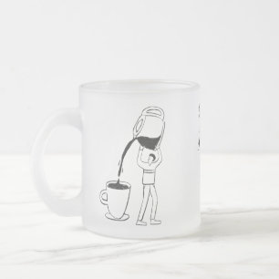 Decaf? No thanks. I only run on high-octane fuel! Frosted Glass Coffee Mug