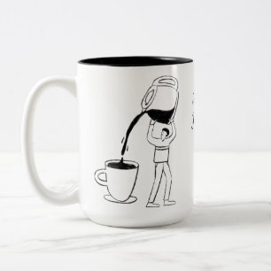 Decaf? No thanks. I only run on high-octane fuel! Two-Tone Coffee Mug