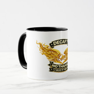 Decaf No Thanks Mug | Funny Anti Decaf Coffee Gift