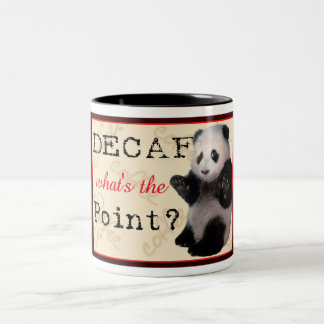 Decaf Panda Coffee Two-Tone Coffee Mug
