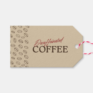 Decaffeinated Coffee Gift Tag – Retro Coffee Beans