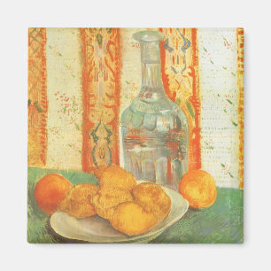 Decanter and Lemons on a Plate by Vincent van Gogh Magnet