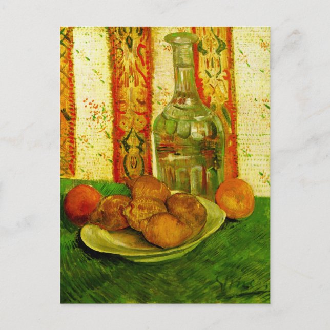 Decanter Lemons & Plate Van Gogh Fine Art Postcard (Front)