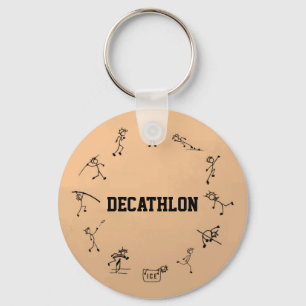 Decathlon Stickman Track and Field Athletics Key Ring