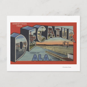 Decatur, Alabama - Large Letter Scenes Postcard