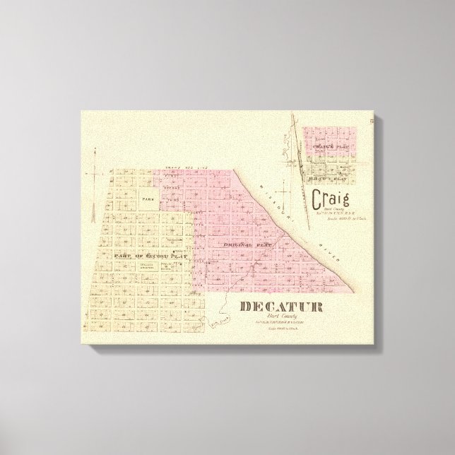 Decatur, Nebraska Canvas Print (Front)