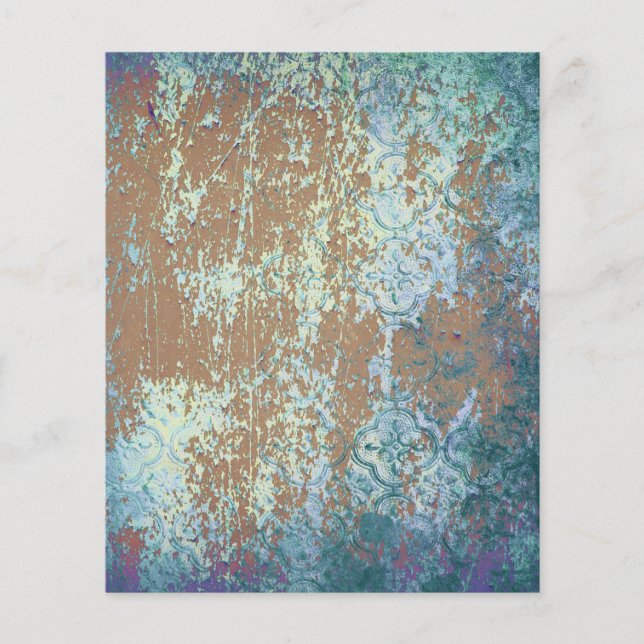 Decaying Vintage Wallpaper Grunge Scrapbook Paper (Front)