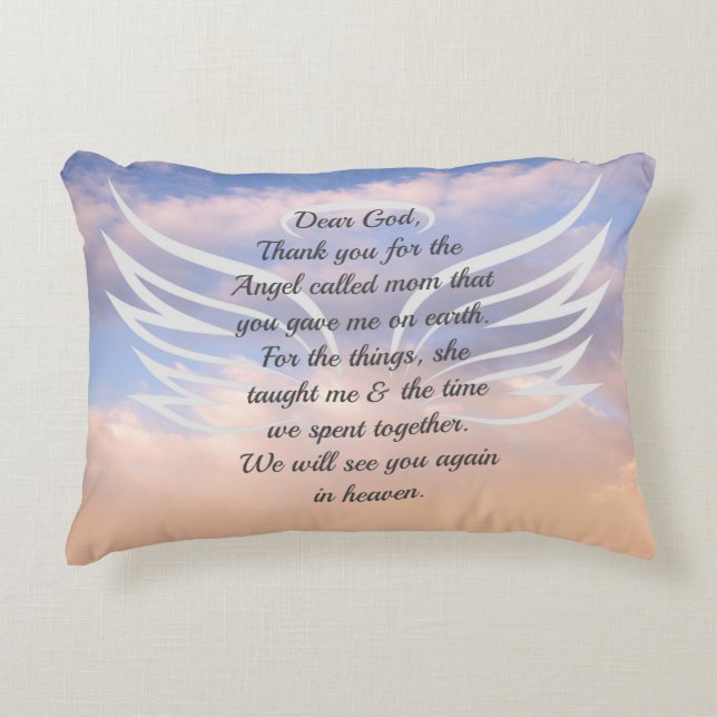 Deceased Mother Quote Accent Pillow (Front)