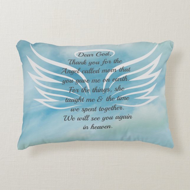 Deceased Mother Quote Decorative Cushion (Front)