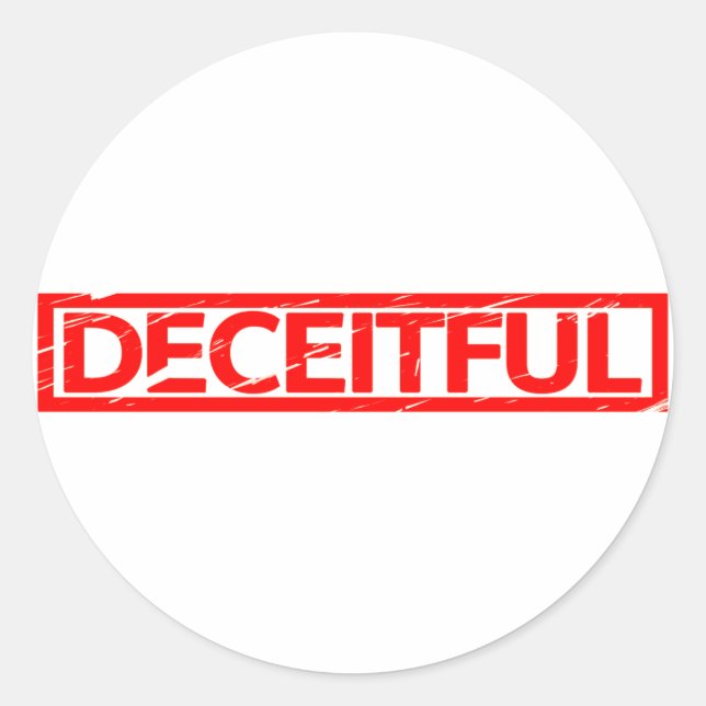 Deceitful Stamp Classic Round Sticker (Front)