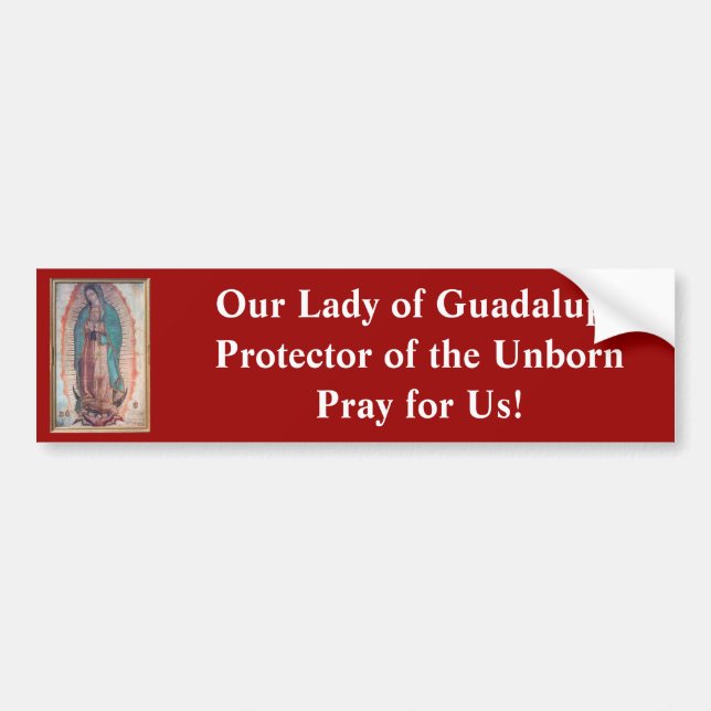 December 12   Our Lady of Guadalupe Bumper Sticker (Front)