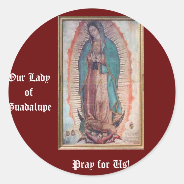December 12   Our Lady of Guadalupe Classic Round Sticker (Front)