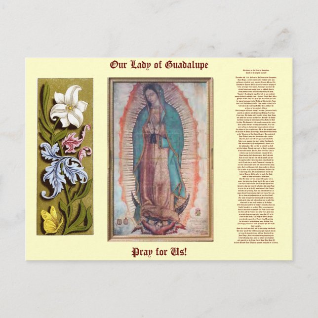 December 12   Our Lady of Guadalupe Postcard (Front)