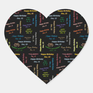 December, 15 Birthday Sticker