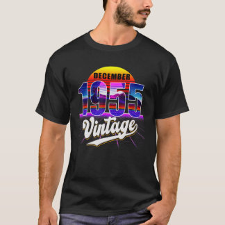 December 1955 Retro 66Th Birthday Vaporwave 60'S S T-Shirt