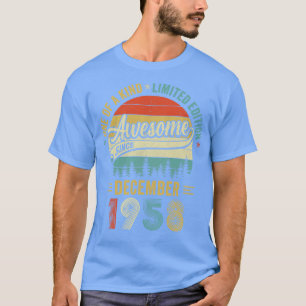 December 1958 Vintage 65 Years Old Retro 65th Birt T-Shirt