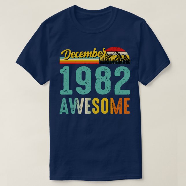 December 1982 Birthday Gift Shirt Vintage December (Design Front)