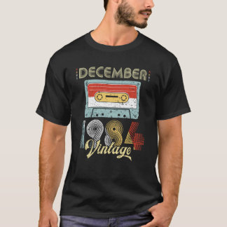 December 1984 Vintage Birthday Cassette Tape T-Shirt