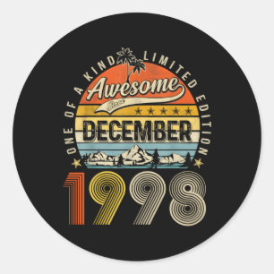 December 1988 35Th 35 Classic Round Sticker