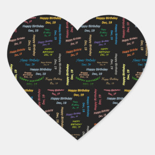 December, 19 Birthday Sticker