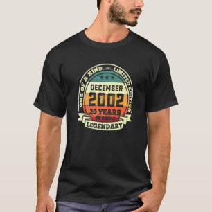 December 2002 20th Birthday  20 Years Of Being Leg T-Shirt