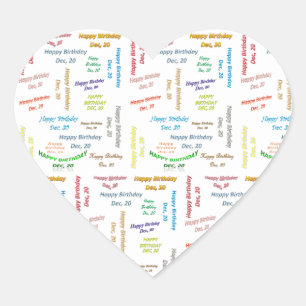 December, 20 Birthday Sticker