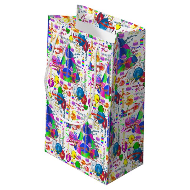 December, 23 Birthday Gift Bag (Back Angled)