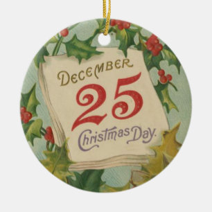 December 25th Christmas Day Ceramic Tree Decoration