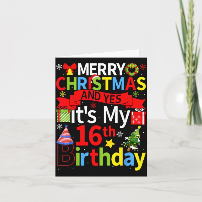 December 25th Merry Christmas And Yes It's My 16th Card (Front)