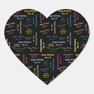 December, 27 Birthday Sticker