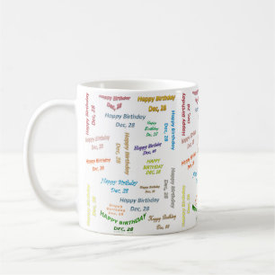 December, 28 Birthday Mug