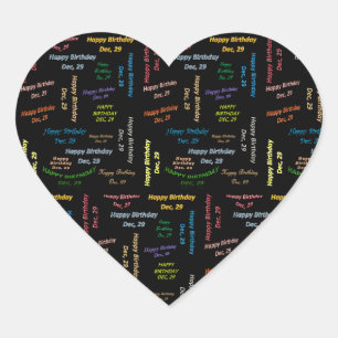 December, 29 Birthday Sticker