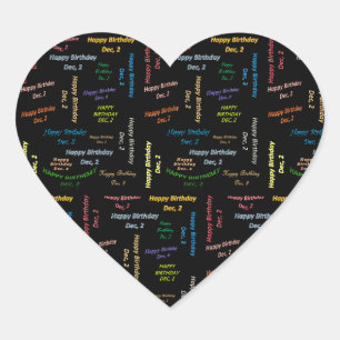 December, 2 Birthday Sticker