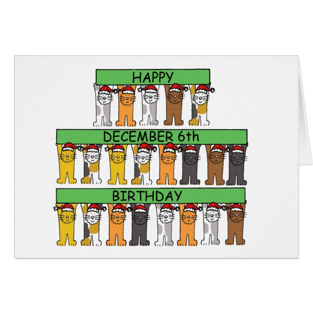 December  6th Birthday Cats (Front Horizontal)