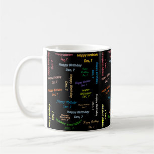 December, 7 Birthday Mug