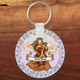 December Angel  birthday custom keychains