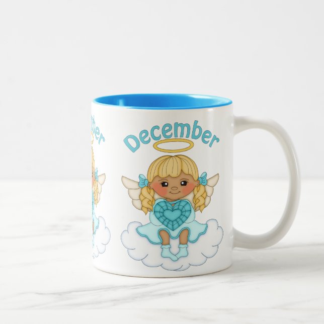 December Angel coffee Birthstone mug (Right)