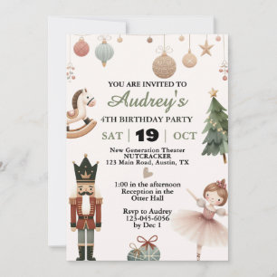 December Any Age Birthday Holiday Invitation