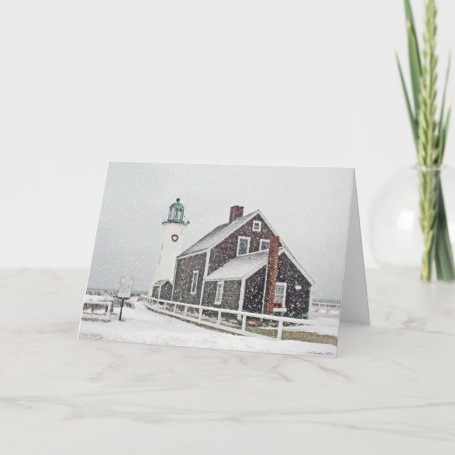 December at Scituate Light Card (Front)